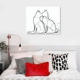thumbnail image 5 of Nawypu  Concise Linear Cat Wall Art, Lovely Cat Wall Decoration, For Living Room, Bedroom, Dinner Room (Cats), 5 of 6