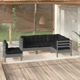 thumbnail image 4 of vidaXL 5 Piece Patio Lounge Set with Cream Cushions Pinewood, 4 of 17