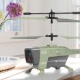 thumbnail image 1 of Helicóptero RC de 2,4 GHz Avión de control remoto para evitar obstáculos (3.5CH verde), 1 of 6