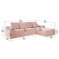 thumbnail image 2 of 104" Boneless Couch, Sectional Couches for Living Room, Pink Modern Sectional Sofa with L-Shape Chaise, Deep Seat Upholstered, No Assembly Required, 2 of 9