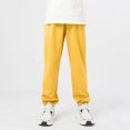 thumbnail image 2 of Wlynlyn Kids Jogger Pants Elastic Waist Cuffed Ankle Casual Soft Lightweight Trousers Multi Colors(12-13 Years,Yellow), 2 of 7
