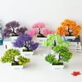 thumbnail image 2 of Artificial Plants Pine Simulation Bonsai Small Tree Pot Faux Plastic Artificial Potted Plastic Home Living Room Table Decor Party Craft Green, 2 of 7