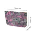thumbnail image 2 of Unique Bargains 1 Pc Vintage Embossment Flower Makeup Bag Polyester Purple Medium, 2 of 5