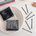 thumbnail image 2 of Black One Word Clip, Fashionable Portable Multi Functional Black One Word Bangs Hairpin Metal  for Makeup for Men, 2 of 8