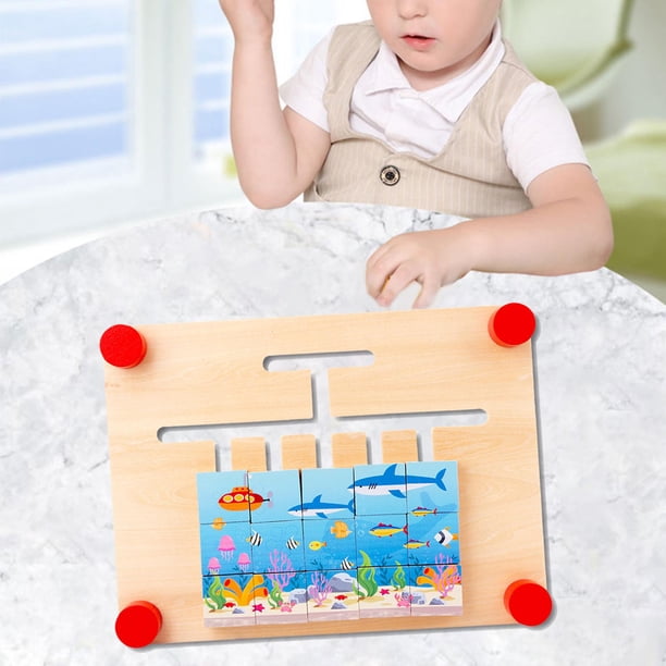 Color & Shape Slide Puzzle perfke Juego Brain Teasers 10 Tarjetas Cumpleaños Mar