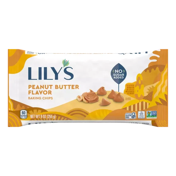 (Pack of 12) Lily's Sweets Peanut Butter Baking Chips 9 oz