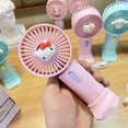 thumbnail image 1 of Hello Kitty Sanrio Anime My Melody Kuromi Cinnamoroll ventilador de carga Usb portátil de dibujos animados, Enfriador de aire pequeño, regalo de moda, 1 of 5