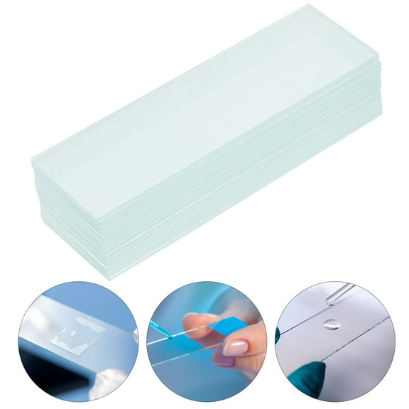 Sparsain Pack of 50 Blank Microscope Slides and 100 Pre-Cleaned Microscope Cover Glasses