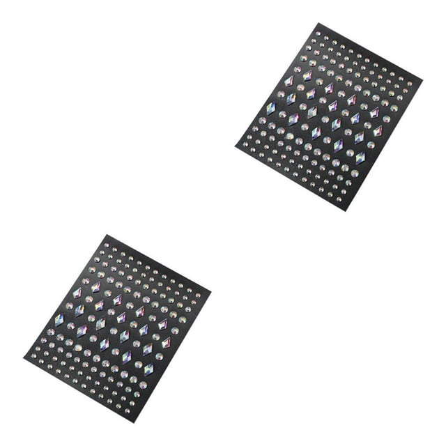 maskred Eye Face Rhinestone Self Adhesive Stickers Makeup DIY Costume Accessory Type 1 2Set