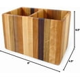 thumbnail image 7 of Modern Artisans American Made Mixed Wood Utensil Holder Crock, Double Size, 7 of 7