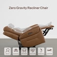 thumbnail image 6 of ReNest Dual Motor Power Recliner with Super Zero-Gravity Mode, Top-Grain Leather, USB and Type-C Charging,Saddle, 6 of 25