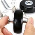 thumbnail image 2 of 4 Pcs Luggage Spare Wheels For Trolley Trolley Suitcase 45X18 Mm, Replacement Caster Rubber Metal Luggage Kit Swivel Bearings Repair Wheels Black, 2 of 5