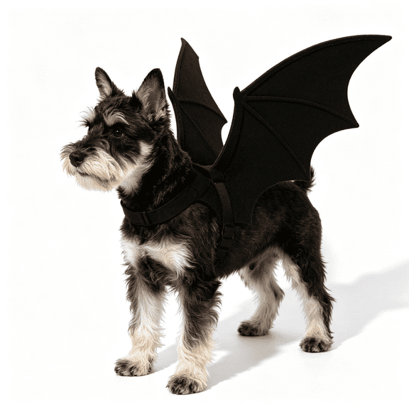 Halloween Bat Wings Costume for Cat Puppy Adjustable Neck Chest Velcro, Small Dog Cat Fit, Stays on Back for Walks, Halloween Party Photos