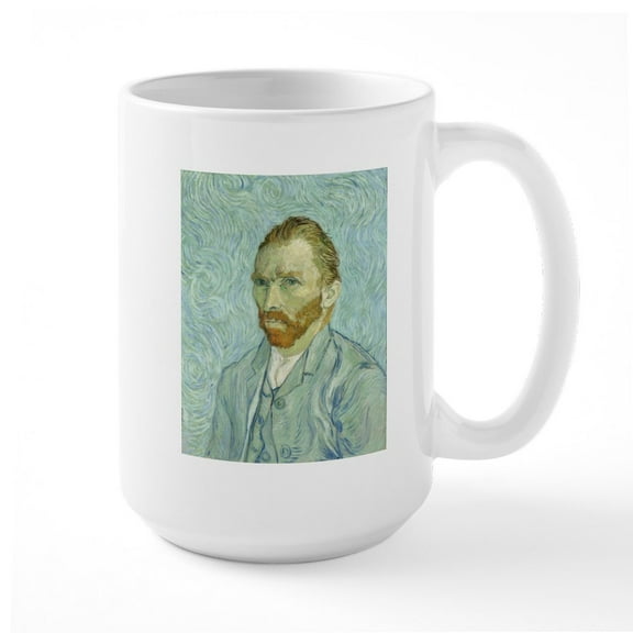 CafePress - Irises By Vincent Van Gogh Large Mug - 15 oz Ceramic Large White Novelty Mug