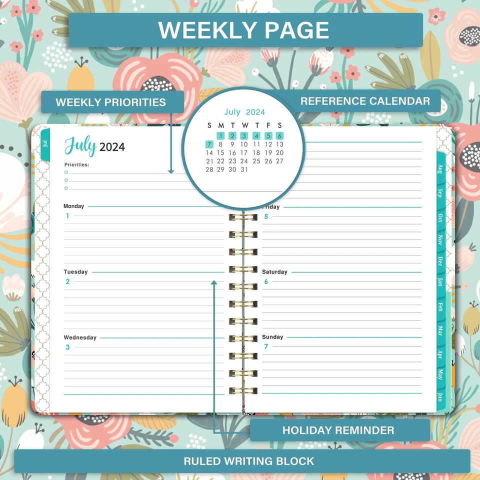 2024-2025 Planner - Academic Planner Form July 2024 To June 2025, 6.4‘’ X 8.3...
