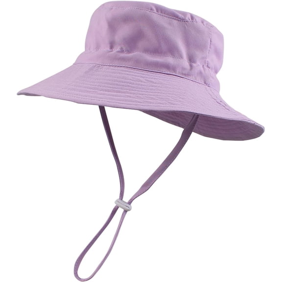 Minzimin Summer Baby Sun Hat for Boys Girls UPF 50  Wide Brim Toddle Bucket Hat Adjustable Baby Beach Cap 0-8 Years