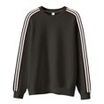 thumbnail image 3 of ZHOGXU Men's Casual Pullover Long Sleeve Round Neck Striped Print Slim Fit Comfortable Lightweight Sweatshirt For Autumn Winter Daily Wear,Brown,S, 3 of 7