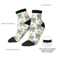 thumbnail image 4 of Uemuo Rainbow Llama Printed Crew Socks, Moisture-Wicking Socks, Athletic Socks for Men Breathable Cushion Socks Casual Sport Socks for Running Traveling, 4 of 6