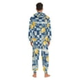 thumbnail image 4 of FORMRS Onesies Pajama for Adults Unisex Hoodie Winter Jumpsuit One Piece Sleepwear, Sizes S-2XL, Retro Plaid Lemon, 4 of 7