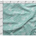 thumbnail image 2 of Soimoi Sea Shell Print, Poly Taffeta Fabric, Decor Sewing Fabric by The Yard 56 Inch Wide, Decorative Fabric for Outdoor Upholstery, Umbrellas and Home Accents, Mint Green, 2 of 5