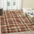 thumbnail image 2 of HOMERRY Indoor Washable 4' x 6' Area Rug Plaid Geometric Rug for Living Room, Red, 2 of 6