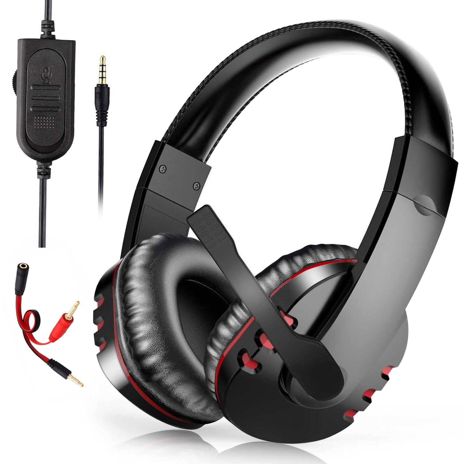 Audio-Technica Leather Headphone Earmuffs Compatible With Audio Technica Headphone Mic Splitter 