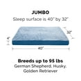 thumbnail image 3 of FurHaven Pet Products Two-Tone Faux Fur & Suede Deluxe Memory Foam Pet Bed for Dogs & Cats - Marine Blue, Jumbo, 3 of 13