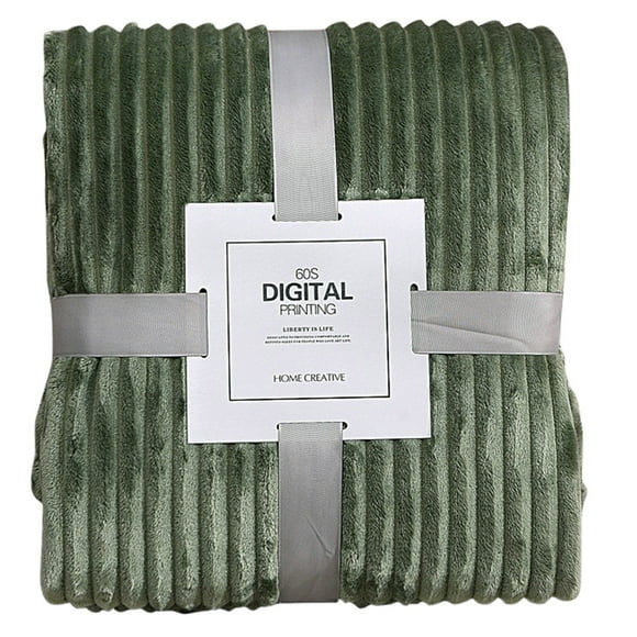Clearance! Pedty Blanket Warmest Blanket 1Pc 100*70 Cm Super Soft Warm Solid Warm Micro Plush Fleece Blanket Throw Rug Sofa Bedding Army Green