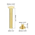 thumbnail image 2 of 50 Sets Chicago Screws, M5x45mm Brass Plated Chicago Screw Phillips Binding Post Screw Rivets for Leather, Golden, 2 of 6