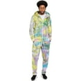 thumbnail image 2 of G-Style USA Men's Tie Dye Bandana Fleece Tracksuit Set - Zipper Hoodie Jacket and Sweatpants ST857 - Pastel - 5X-Large - H8I, 2 of 5