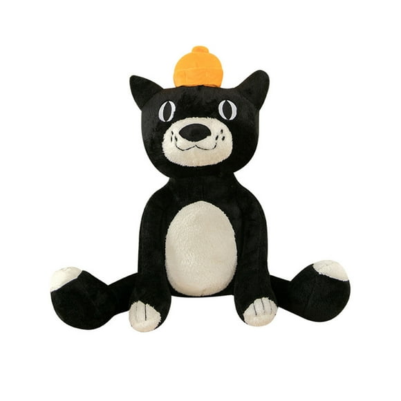 Jellycaten Black Cat Plushies Pillow Cute Stuffed Animal Plush Toys Kawaii Stuff Soft Plush Doll Cat Shape Sofa Pillow Stuff Cat Baby Plush Toys for Kids Girlfriend Birthday