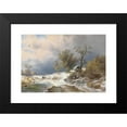 thumbnail image 2 of Remigius Adrianus van Haanen 18x14 Black Modern Framed Museum Art Print Titled - Winter Landscape (1869), 2 of 5