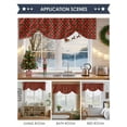 thumbnail image 6 of Tie Up Valance Curtain for Kitchen,Vintage Christmas Tartan Plaid Rod Pocket Short Curtains Adjustable Tie-Up Shade Valances,Red Green Buffalo Checker Window Treatment for Bathroom Living Room, 6 of 8