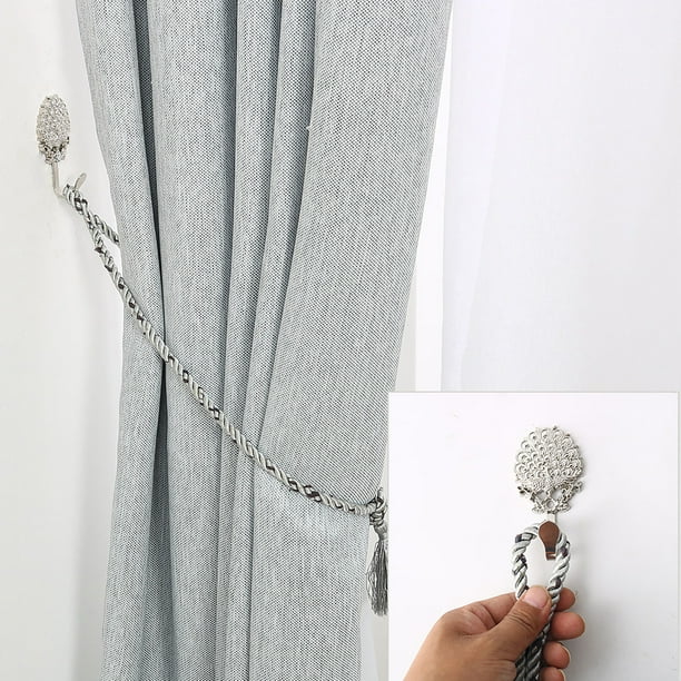 2pcs Zinc Alloy Window Curtain Vintage Tieback Hooks Drapery Holdback