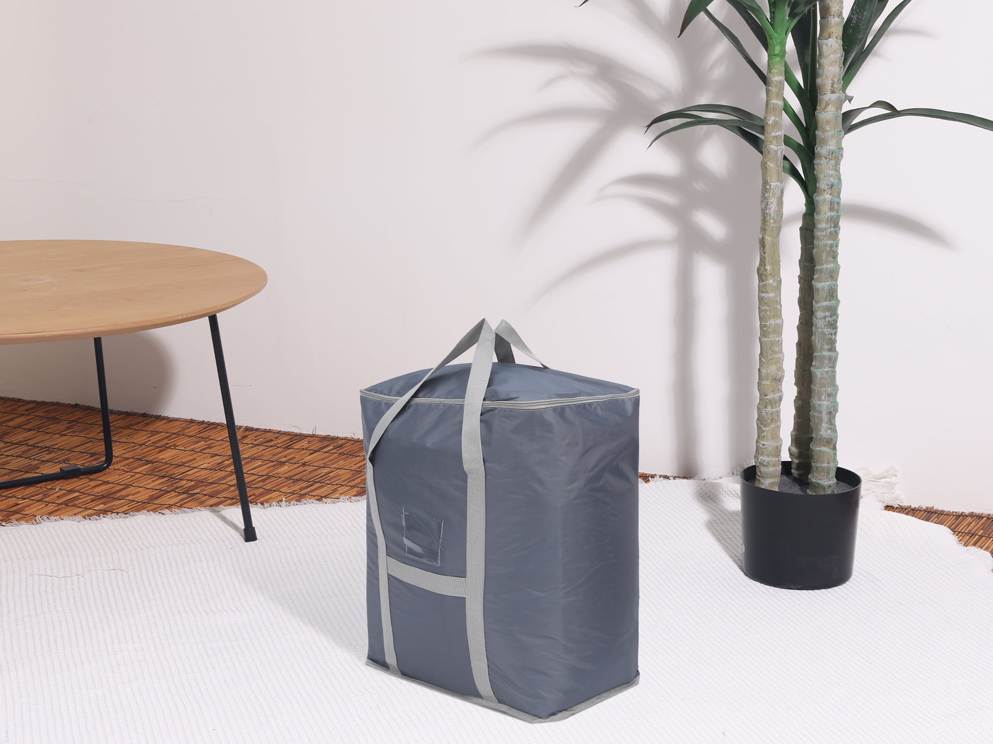 Unique Bargains 1 Pack Clothes Storage Bags Moving Bags Gray 30*18*22in
