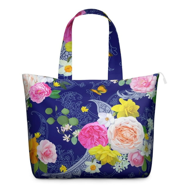 Decorative Paisley Print Weekender Bohemian Chic Travel Duffel with Artistic Floral Pattern, Vintage Mala Inspired Design