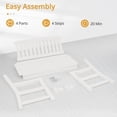 thumbnail image 3 of Carolayne 47" HDPS Outdoor Seating Bench, Armrest Garden Chair for Backyard & Porch, White, 3 of 6