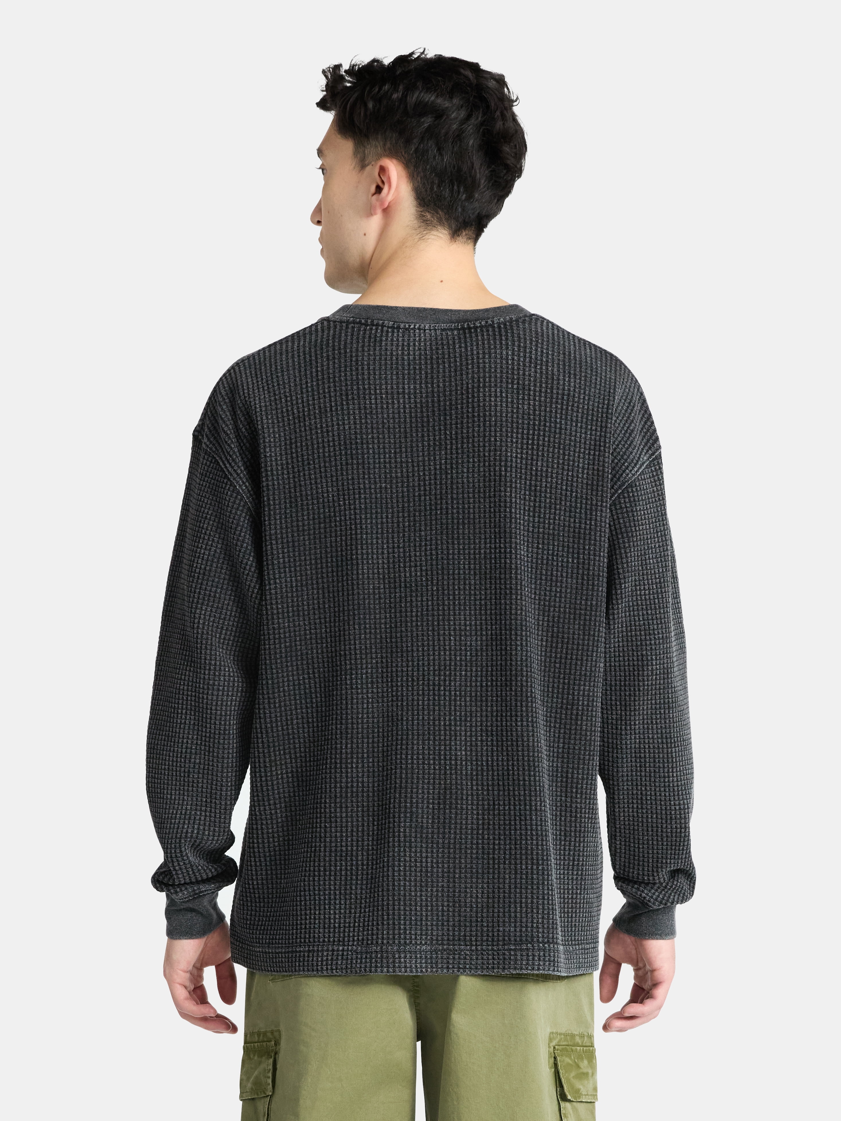 No Boundaries Thermal Tee with Long Sleeves, 3-Pack, Men's & Big Men's
