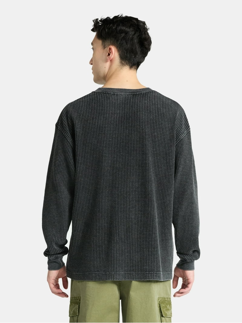 No Boundaries Thermal Tee with Long Sleeves, 3-Pack, Men's & Big