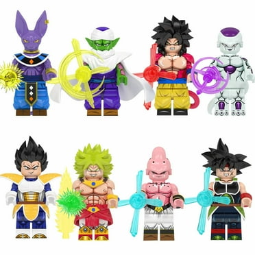 8 PCS Dragon Ball Action Minifigure Set – 1.77 Inch Collectible Building Blocks Featuring Majin Buu Son Gohan Goku Android 18, Perfect Gift for Kids and Fans