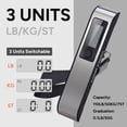 thumbnail image 6 of Travel Inspira Digital Luggage Scales with Overweight Alert LCD Display 110LB / 50KG (Stainless Steel, Black), 6 of 9