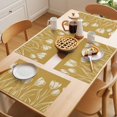 thumbnail image 5 of Yellow Flower Placemats Set of 6 Country Garden Floral Aesthetics Plant Place Mats Indoor Wipeable Table Mats Washable Cloth Dining Table Placemats for Kitchen Holiday Party Home Decor 13x19 Inch, 5 of 9