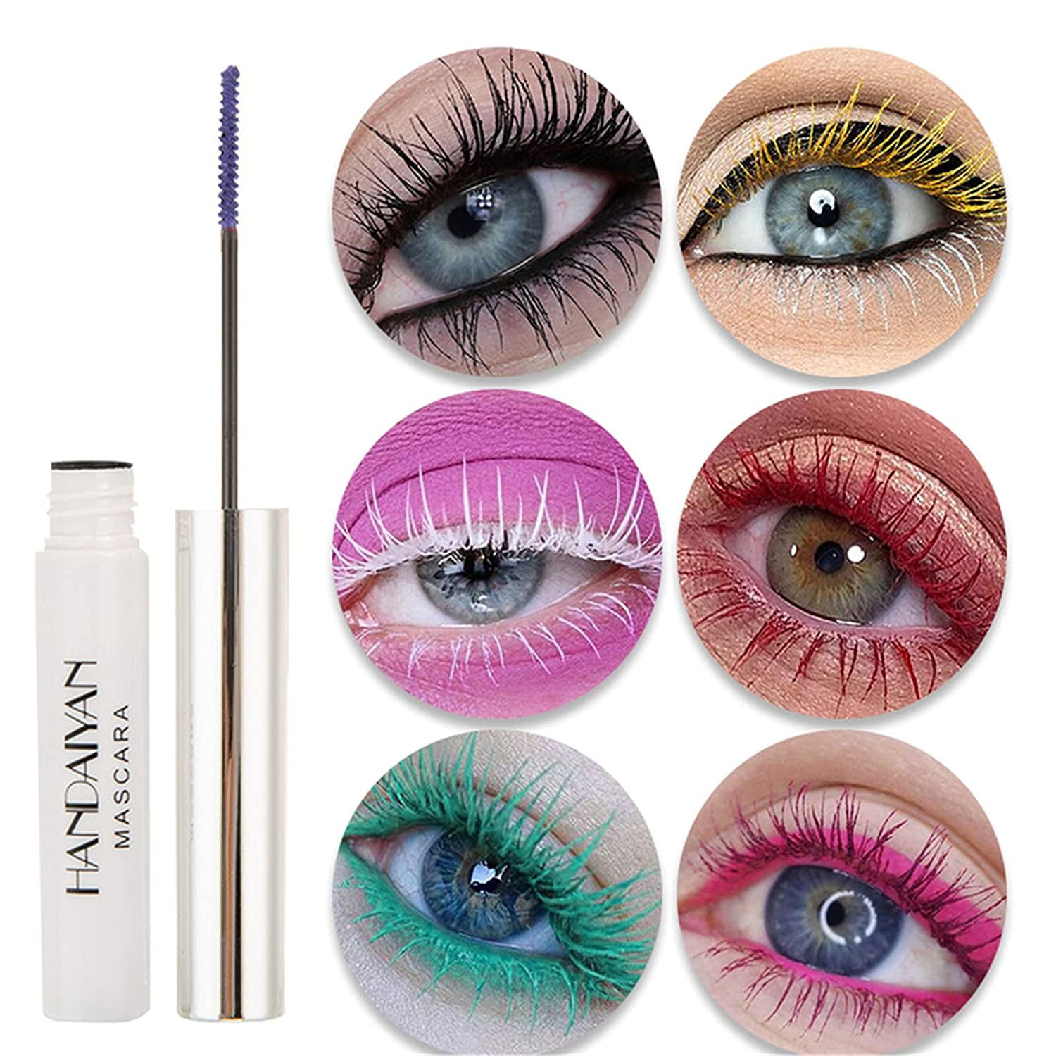 Colored Waterproof Mascara for Eyelashes Set, Colorful Mascara for