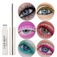 thumbnail image 4 of 9 Colors Waterproof Colored Mascara, Color Mascara Variety Pack Mascara Charming Long Lasting Colorful Mascara for Eyelashes Eye Makeup(Sapphire bule), 4 of 8
