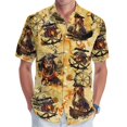 thumbnail image 3 of Camisa con estampado 3D completo de perro salchicha hawaiano para hombre, camisas casuales de verano con botones para surfear y hacer playa, blusas para hombre, camiseta de gran tamaño, 3 of 5