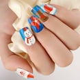 thumbnail image 2 of Riforla 24 Piece Christmas Wearable Snowflake Reindeer Santa False Nail Box Set（3ml） Fake Nails, 2 of 4