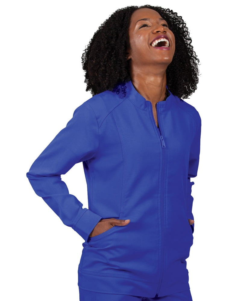 Purple Label Modern Fit by Healing Hands Women's Dakota Zip Front Scrub
