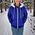 thumbnail image 2 of Gibobby Sudadera de mujer, Sudadera con capucha para mujer, con cierre completa, entallada, con capucha, ligera, elástica, activa(Azul,M), 2 of 5