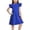 b-944Blue469, variant on MEZZALL Girls Solid Color Flutter Sleeve Dress Casual Summer Soft Comfortable Party O-Neck Solid Color Vacation Dresses
