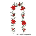 thumbnail image 3 of Christmas Red Berry Garland, Flexible Artificial Red Berry Garland, Poinsettia Christmas Decorations For Indoor Outdoor Home Holiday Hanging Decor, 3 of 3